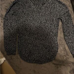 The O Boutique Black and White V-Neck Sweater